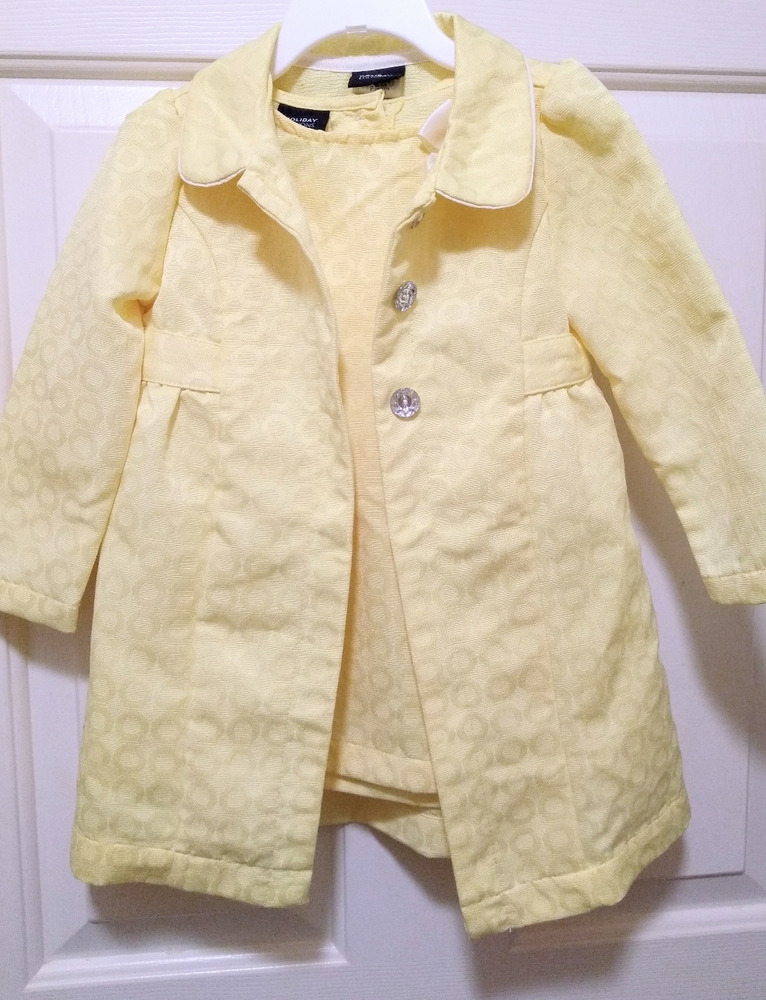 Girl's Size 2T Matching Dress Set with Bow